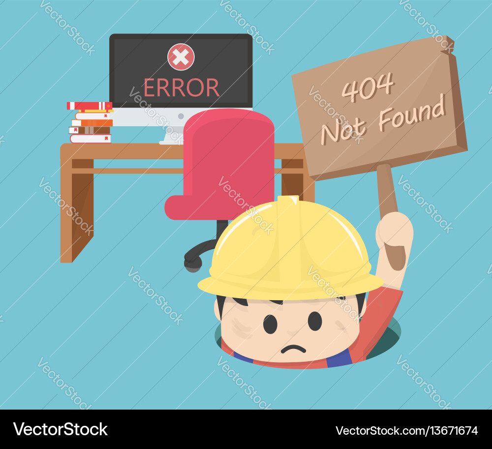 404 Error Computer Icon vector image
