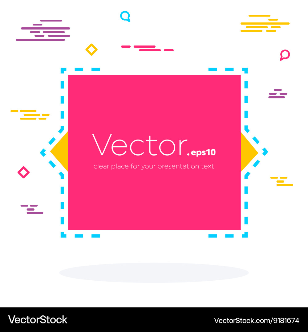 Abstract concept empty speech square quote vector image