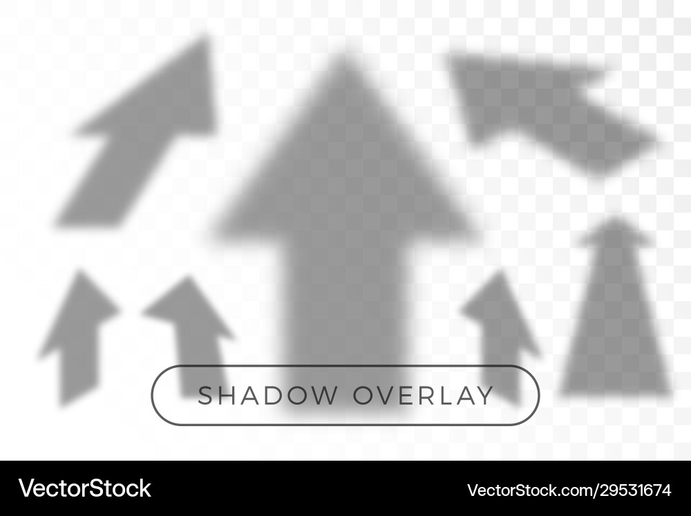 Arrow set shadow overlay many arrows in different Arrow set shadow overlay many arrows in different Vector Image