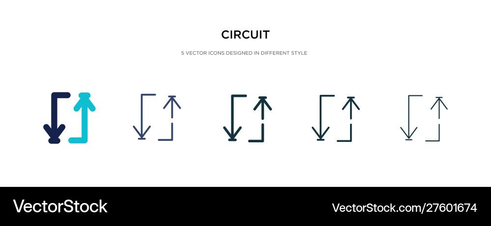 Circuit icon in different style two colored Circuit icon in different style two colored vector image