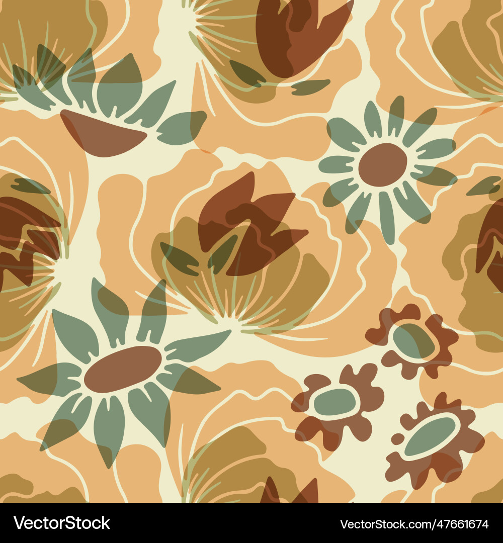 Colorful seamless pattern with abstract retro Vector Image