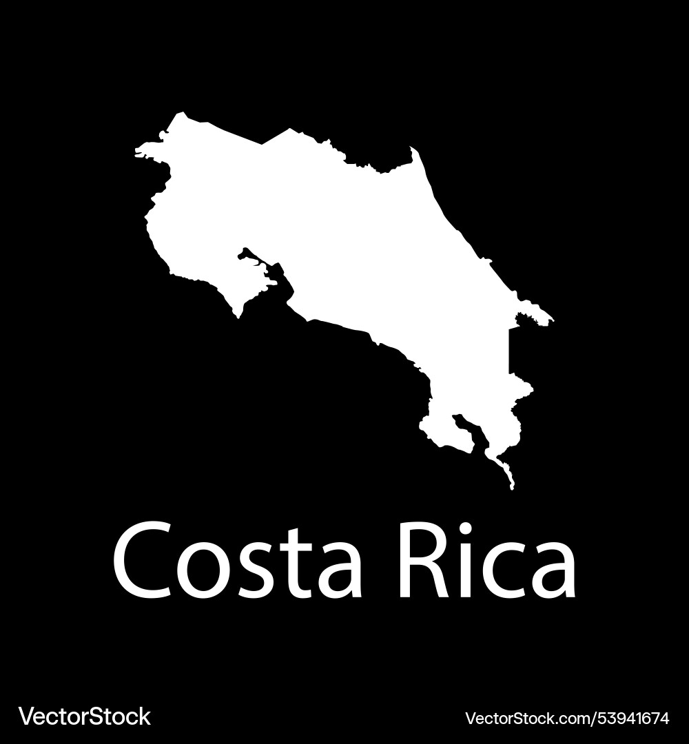 Costa Rica Karte Symbol Costa Rica Karte Symbol vektorbild