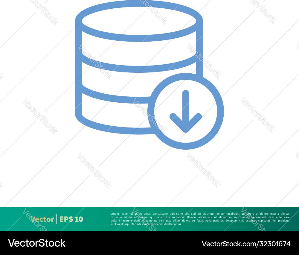 Database server icon logo template design eps 10 vector image