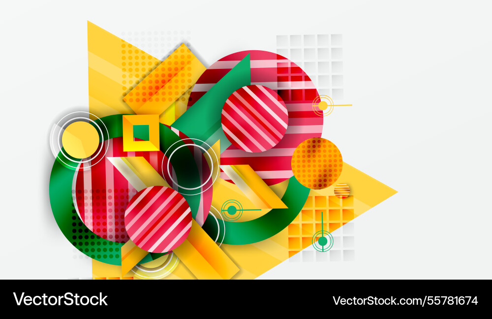 Dynamic complex geometric abstract background Vector Image