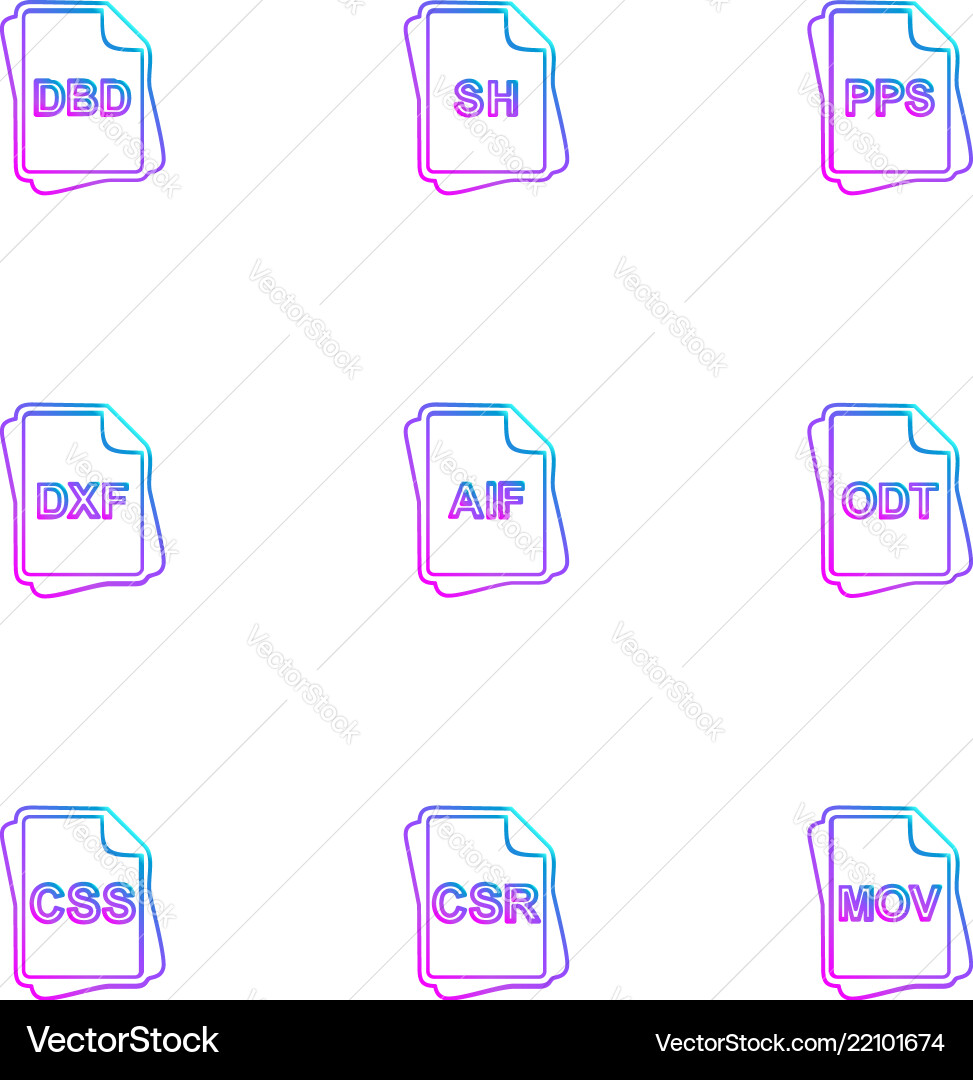 File type files documents eps icons set vector image