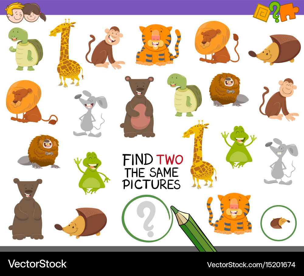 This is the same picture. Find two the same pictures. find 2 the same.
