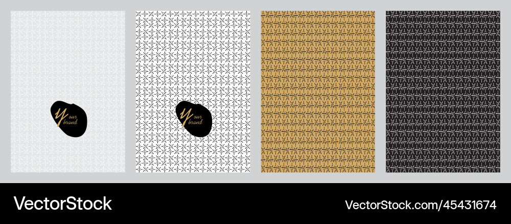 Hand drawn rectangular pattern set Hand drawn rectangular pattern set vector image