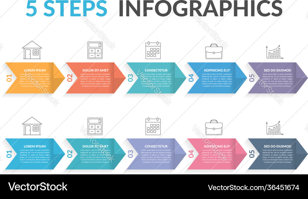 Infographic template with arrows Royalty Free Vector Image
