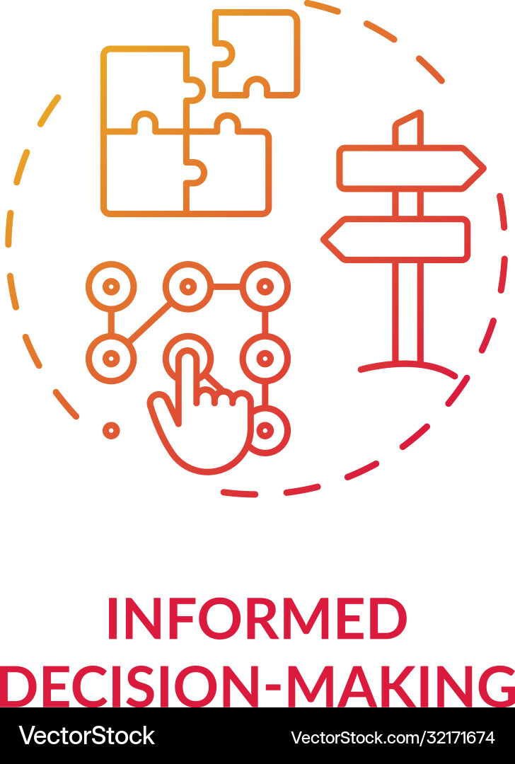 Informed Decision Making Icon vector image