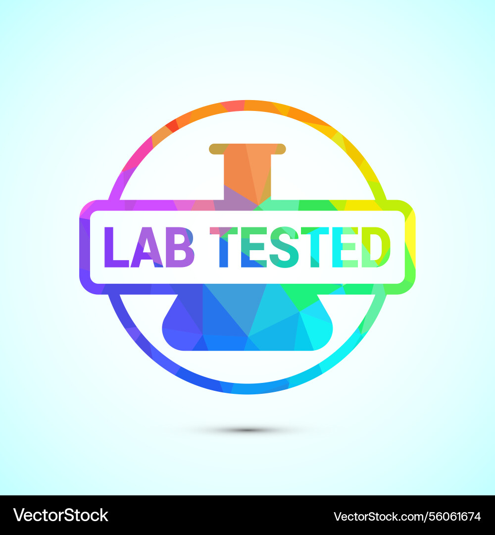 Lab tested icon laboratory testing product Lab tested icon laboratory testing product vector image