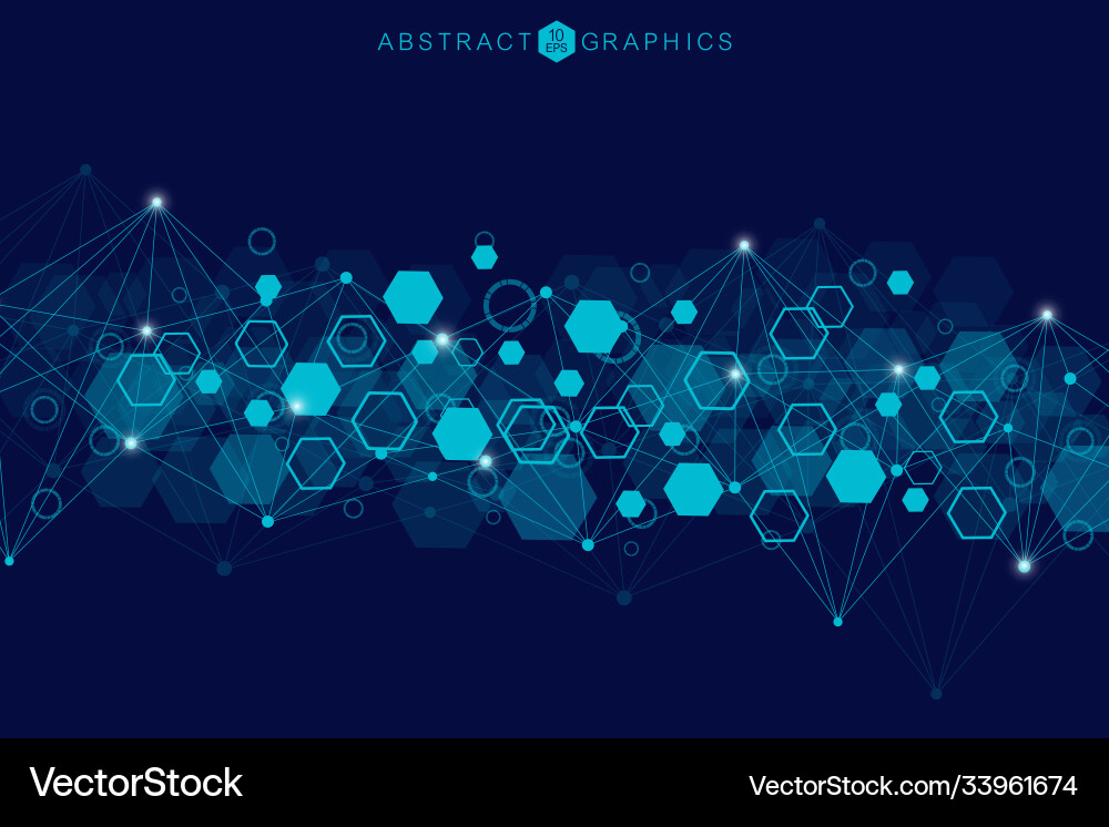 Molecular Network Science Pattern vector image