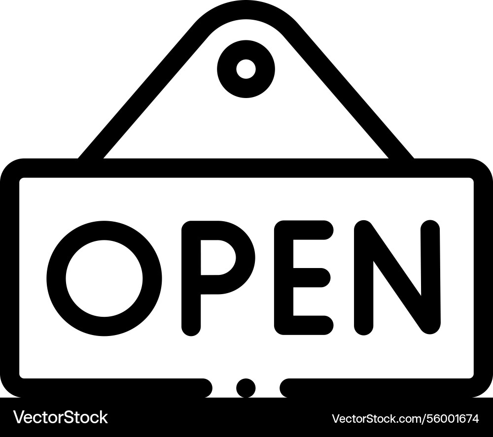 Opened icon thin linear style design isolated Opened icon thin linear style design isolated vector image