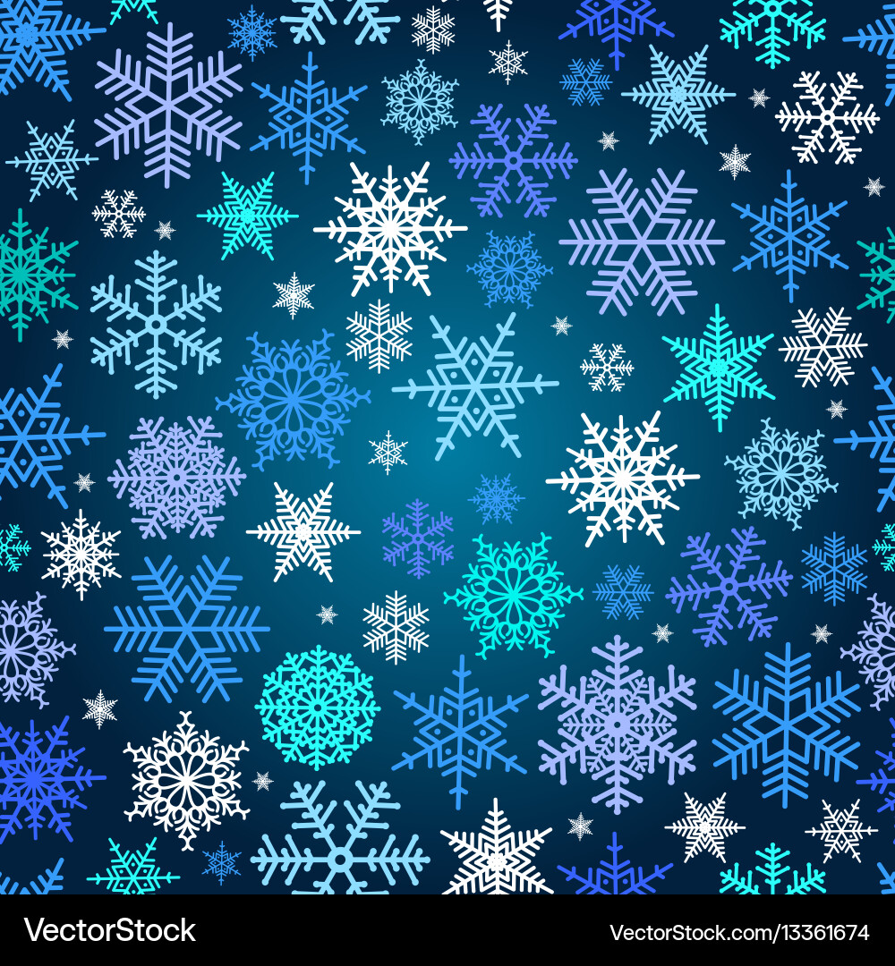 Seamless snowflake pattern Seamless snowflake pattern Vector Image