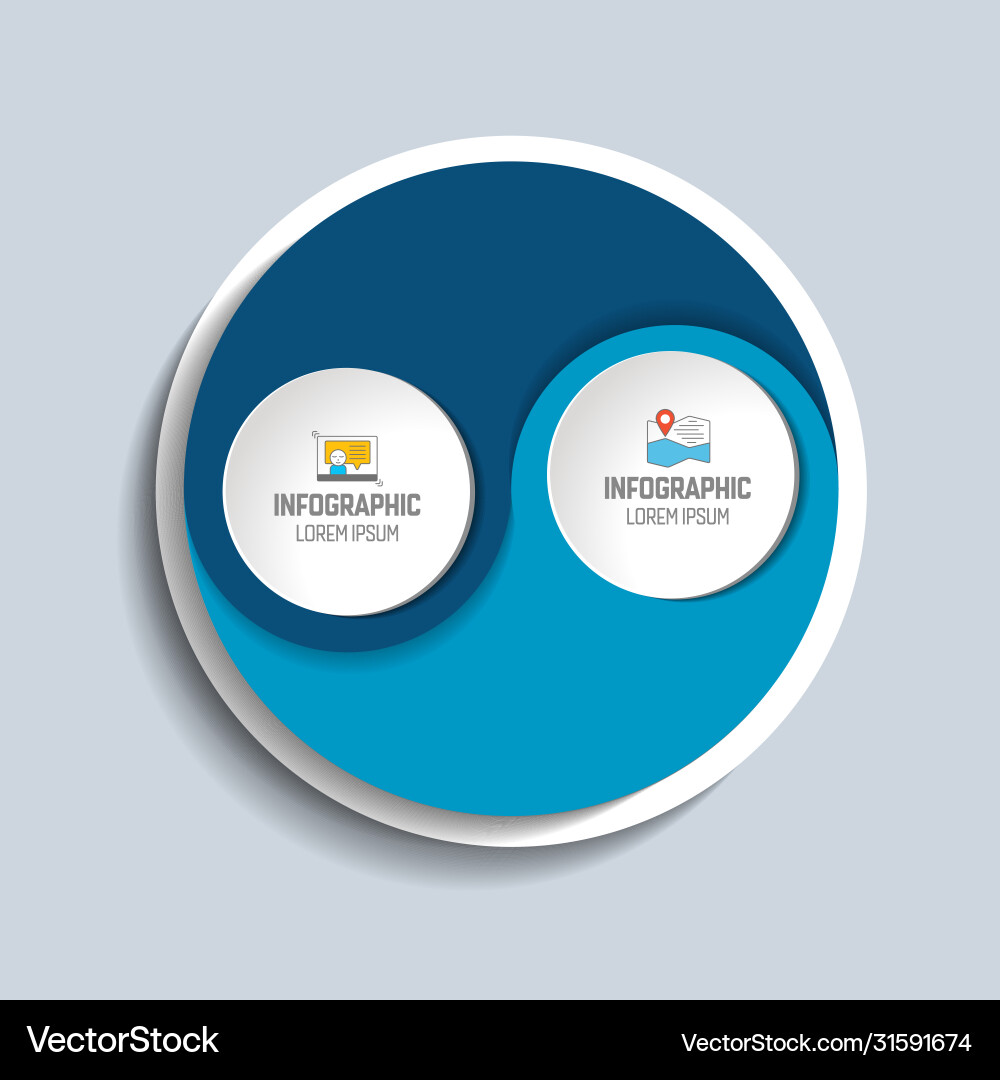 Two element circle infographic chart ying yang Two element circle infographic chart ying yang vector image