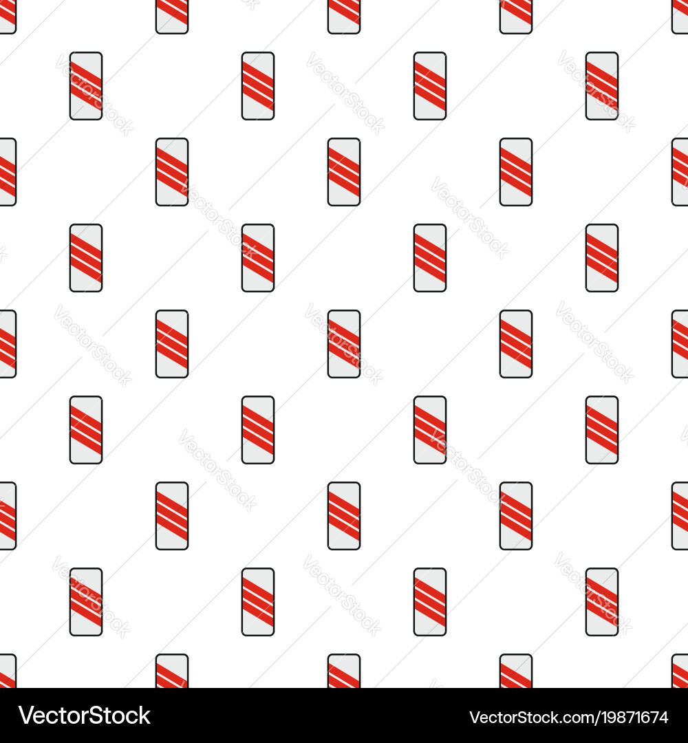Warning of railway pattern seamless Vector Image