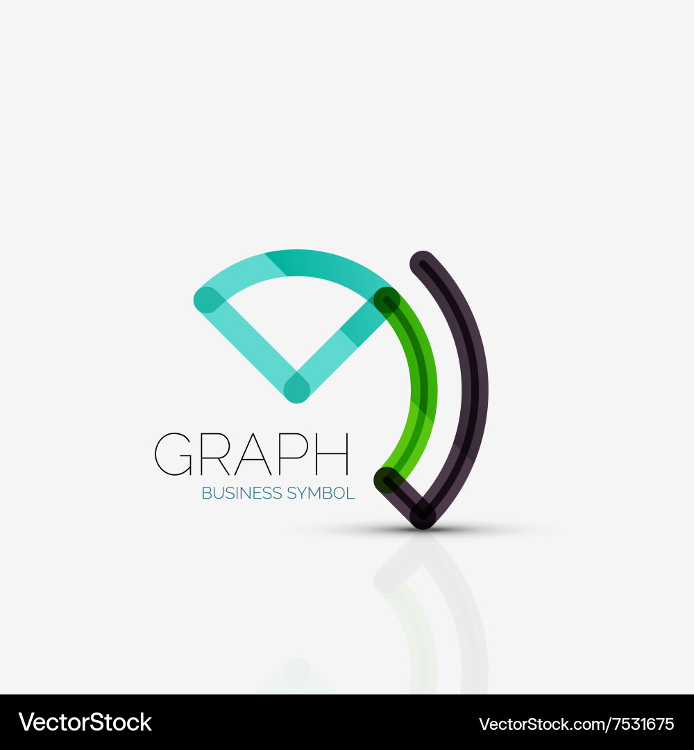 Abstract logo idea linear chart or graph Vector Image