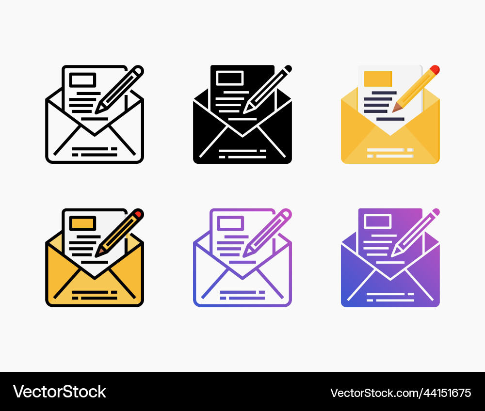 Compose icon set with different styles Compose icon set with different styles vector image