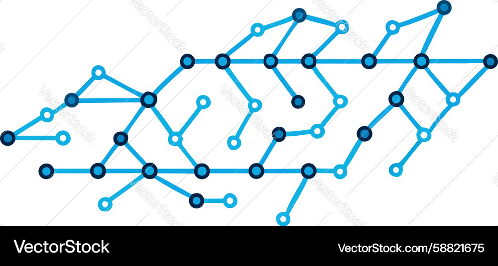 Data Network Grid Abstract Vector Image