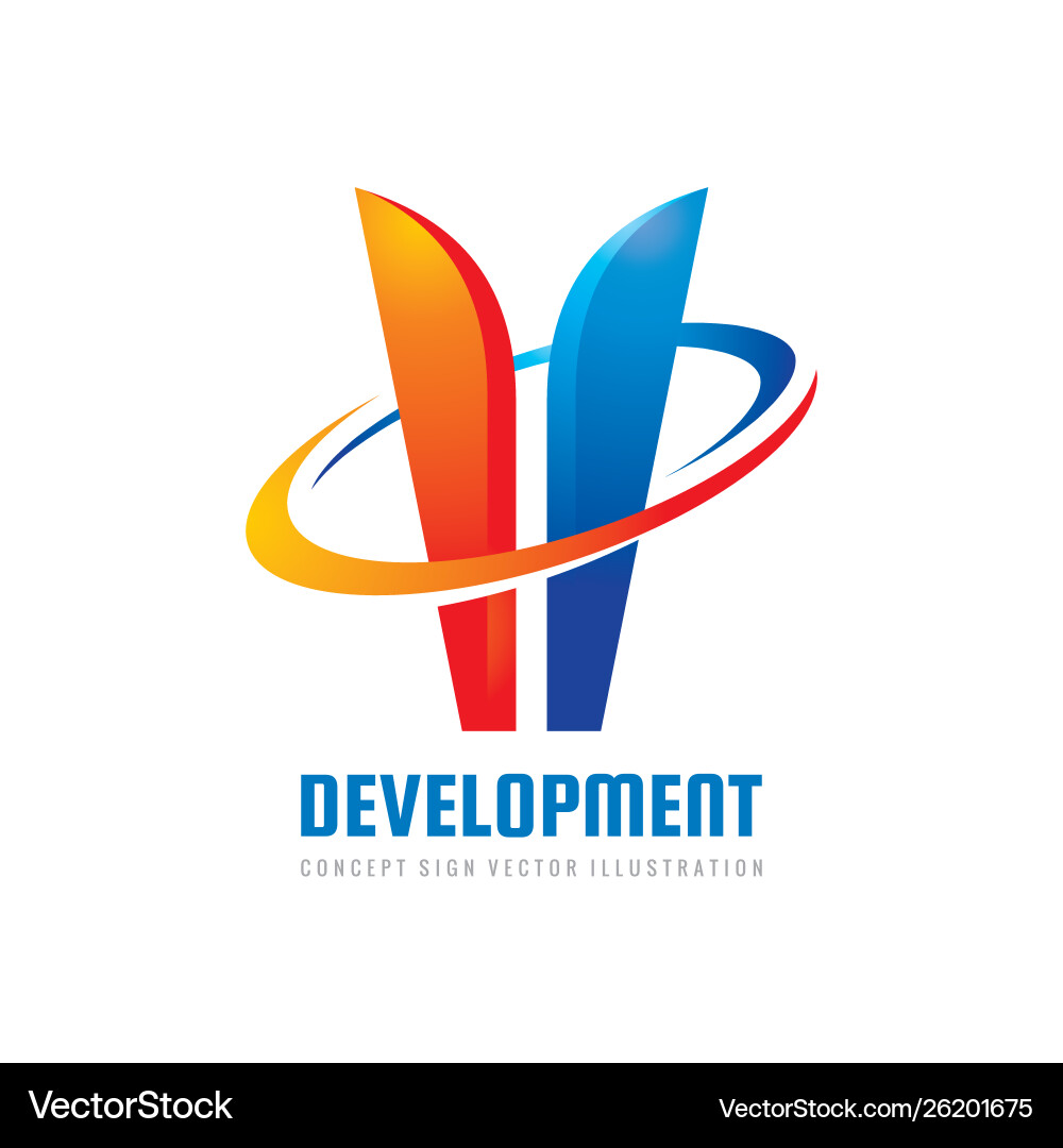 Development abstract shapes - logo design Development abstract shapes - logo design vector image