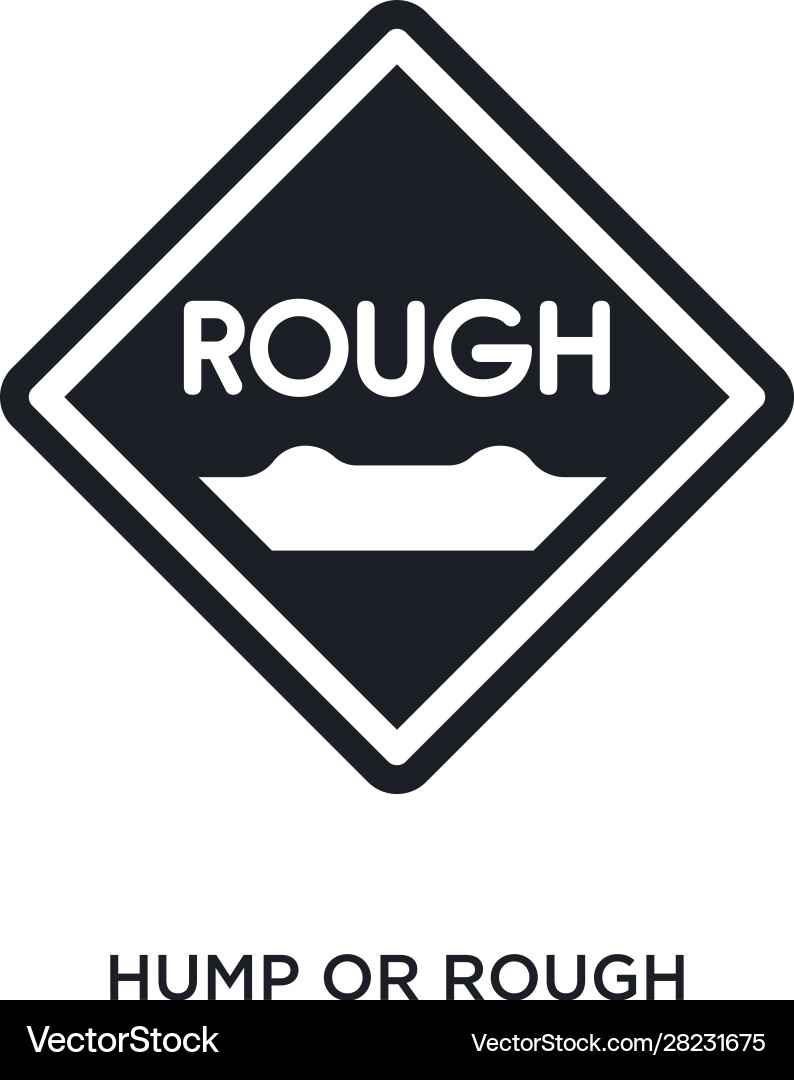 Hump or rough isolated icon simple element from Hump or rough isolated icon simple element from vector image