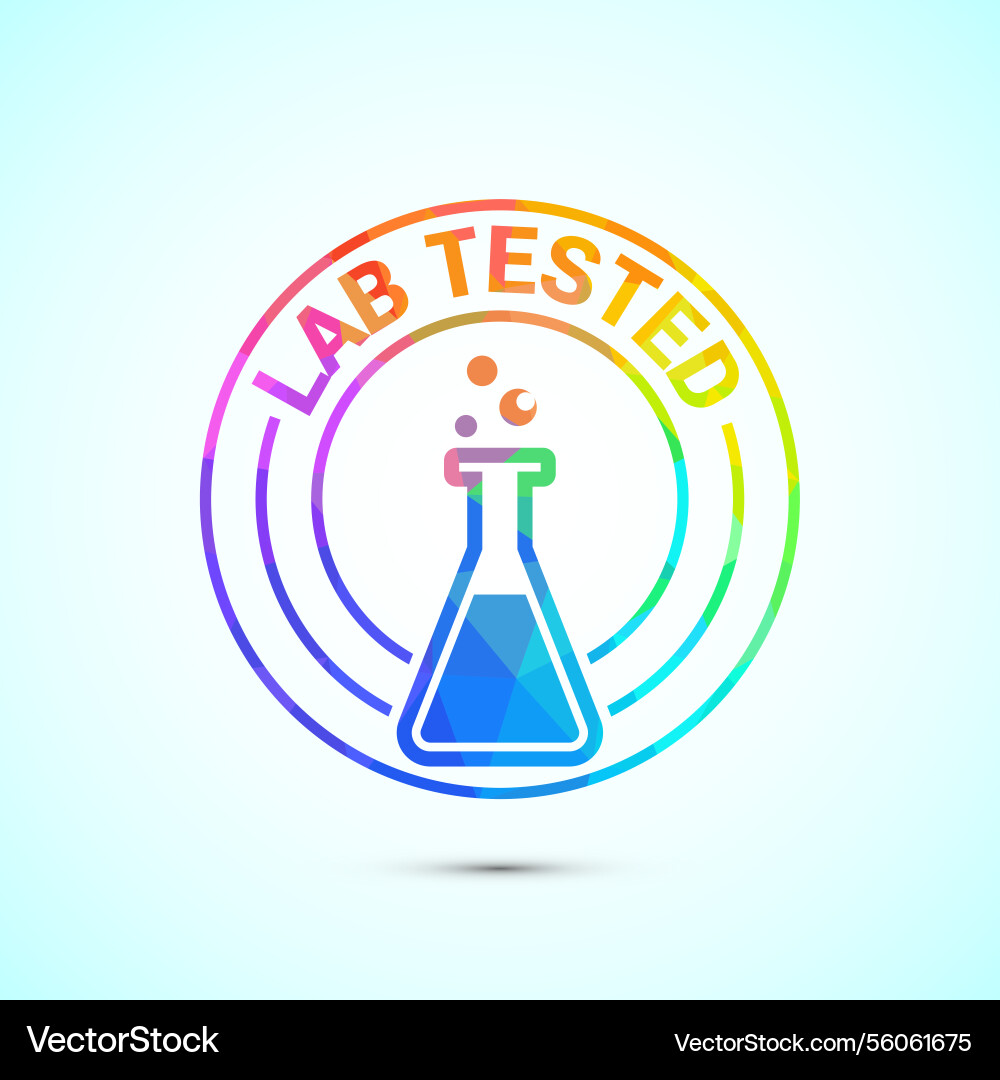 Lab tested icon laboratory testing product Lab tested icon laboratory testing product vector image