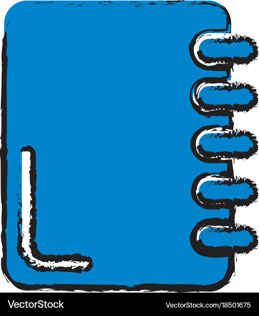 Notebook school isolated icon vector image