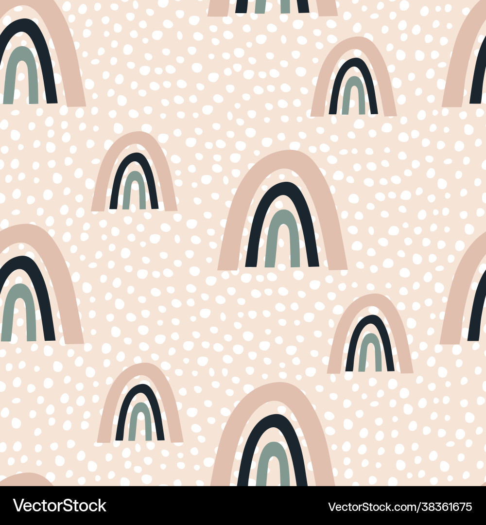 Pattern with multicolored abstract rainbows Pattern with multicolored abstract rainbows vector image