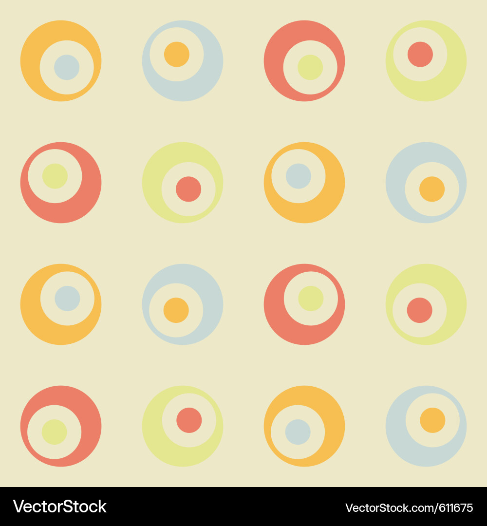 Retro Circle Pattern Background Vector Image