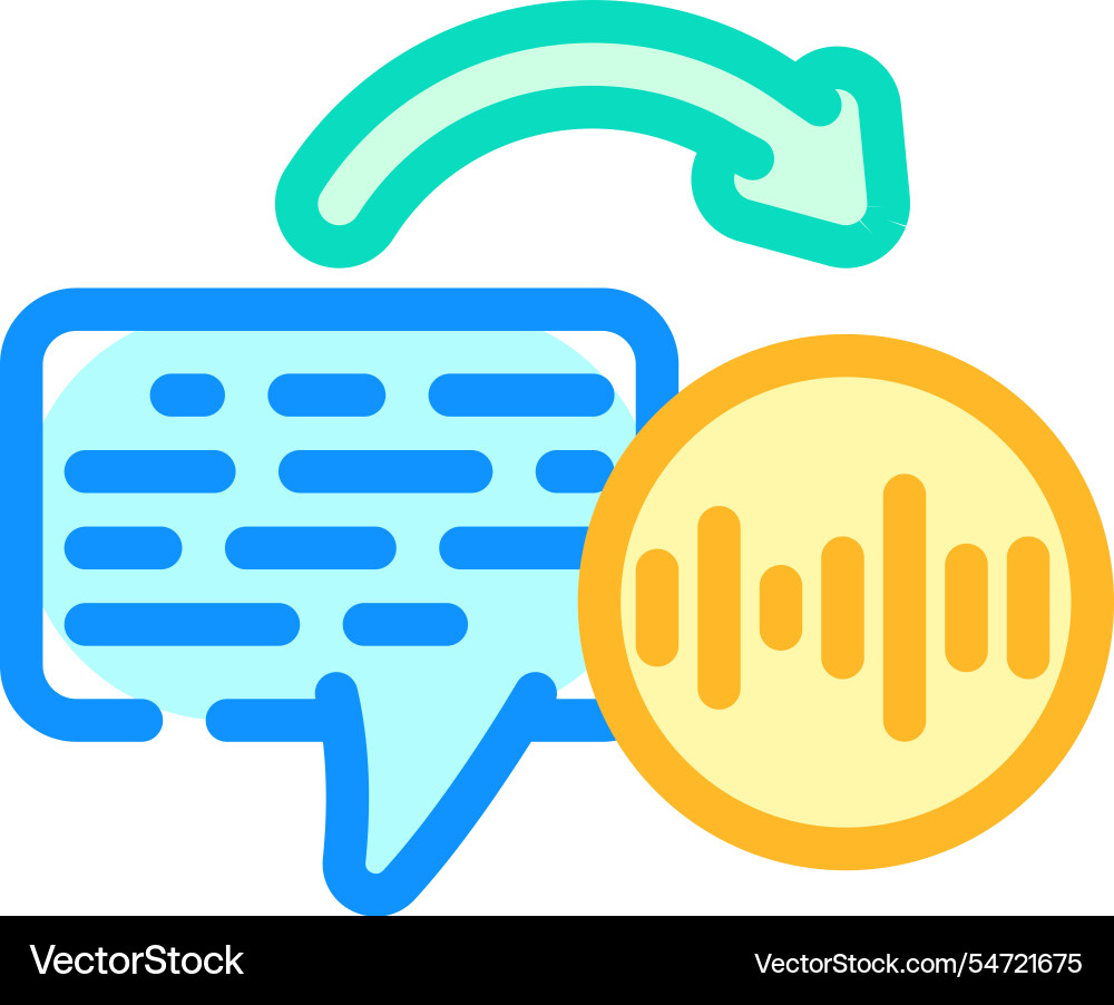 Text to speech wave natural language processing Text to speech wave natural language processing vector image