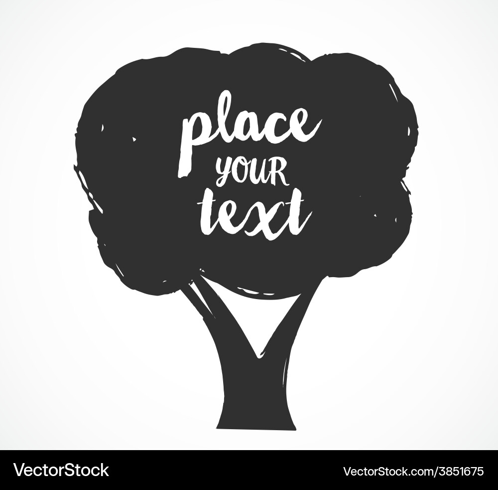 Tree background with a place vector image