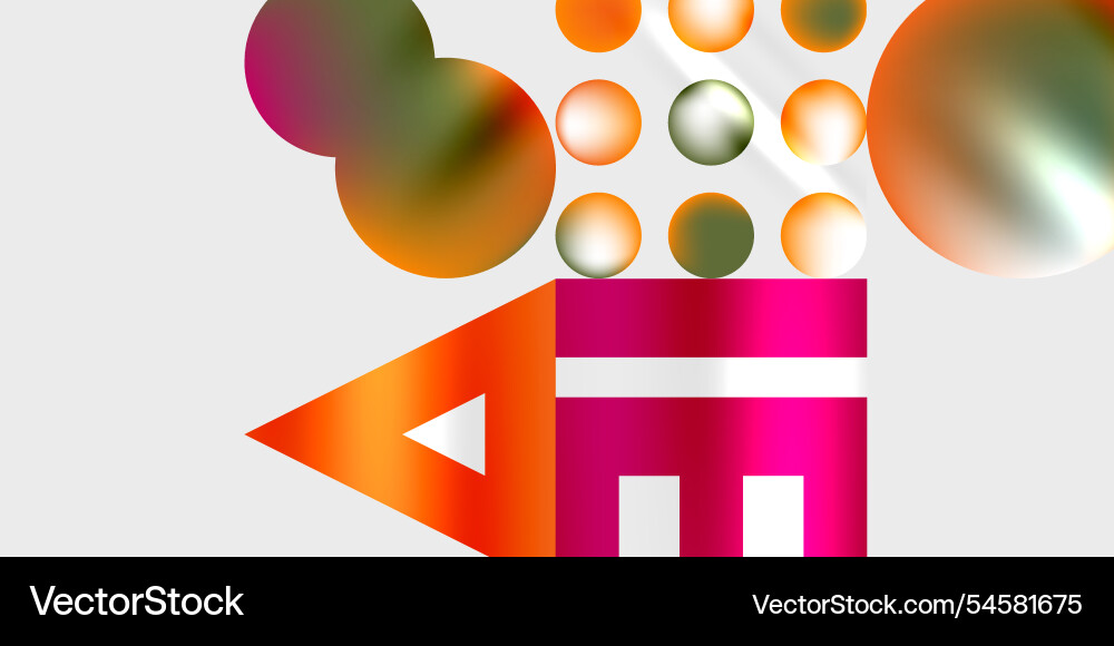 Triangles circles squares rectangles design Vector Image