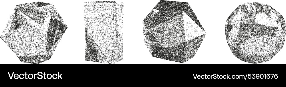 3d gradient geometric shapes with noise 3d gradient geometric shapes with noise vector image