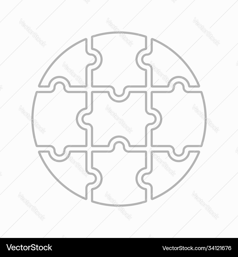9 puzzle Royalty Free Vector Image - VectorStock
