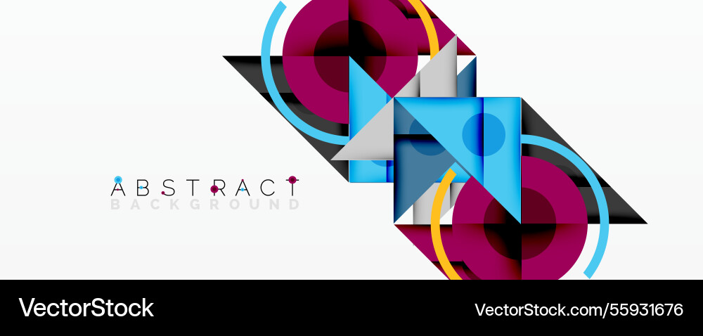 Abstract geometric composition with intersecting Abstract geometric composition with intersecting Vector Image