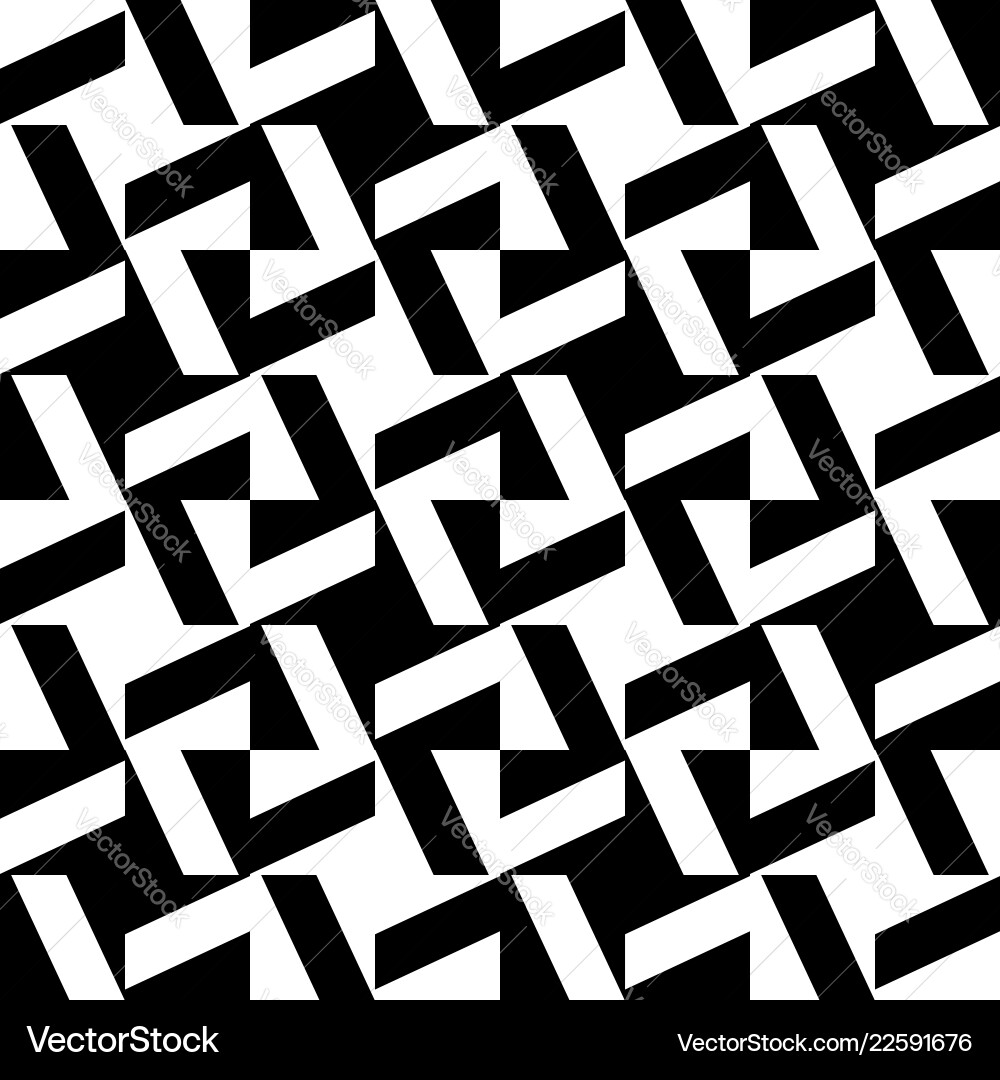 Abstract repeatable geometric pattern monochrome Abstract repeatable geometric pattern monochrome vector image
