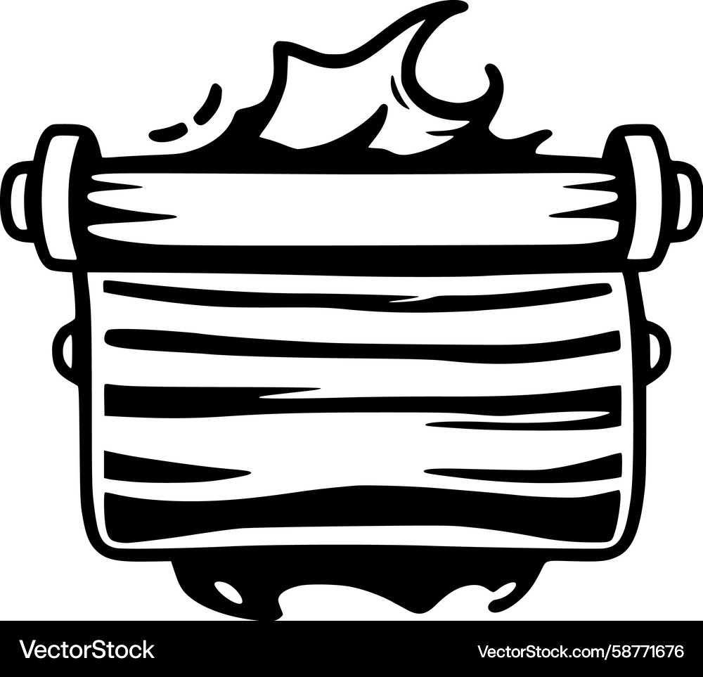 Ancient Scroll with Ink Waves Vector Image