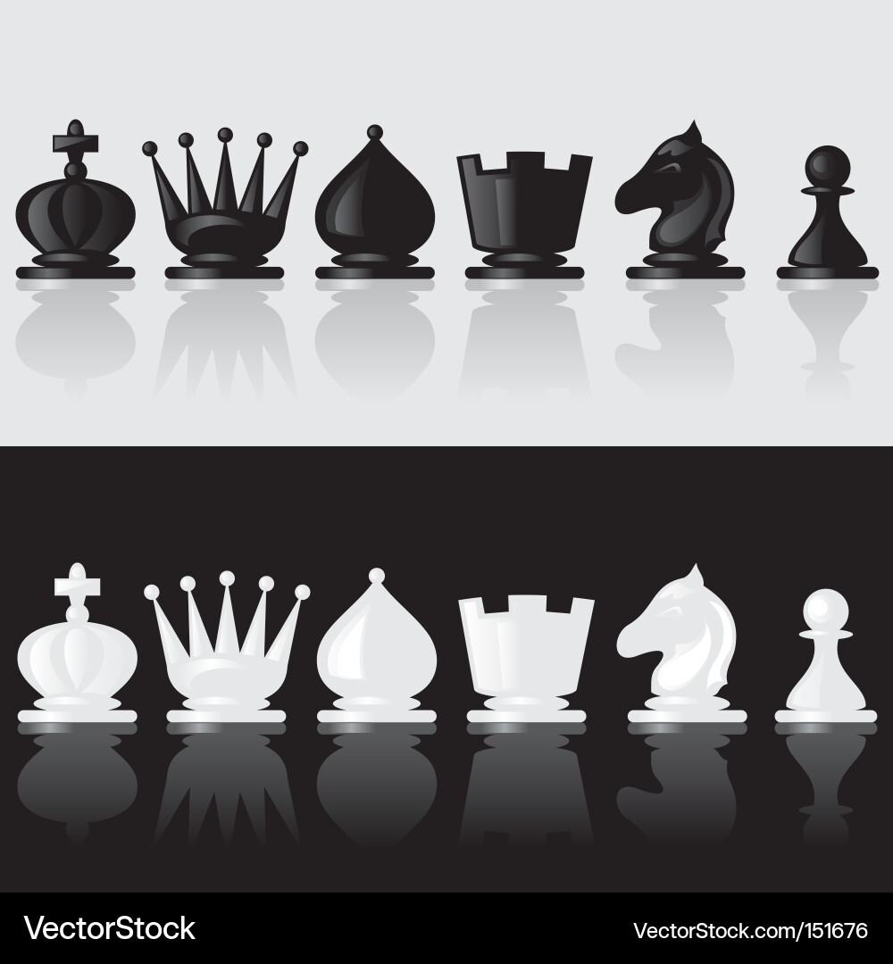 Chess Reflection vector image