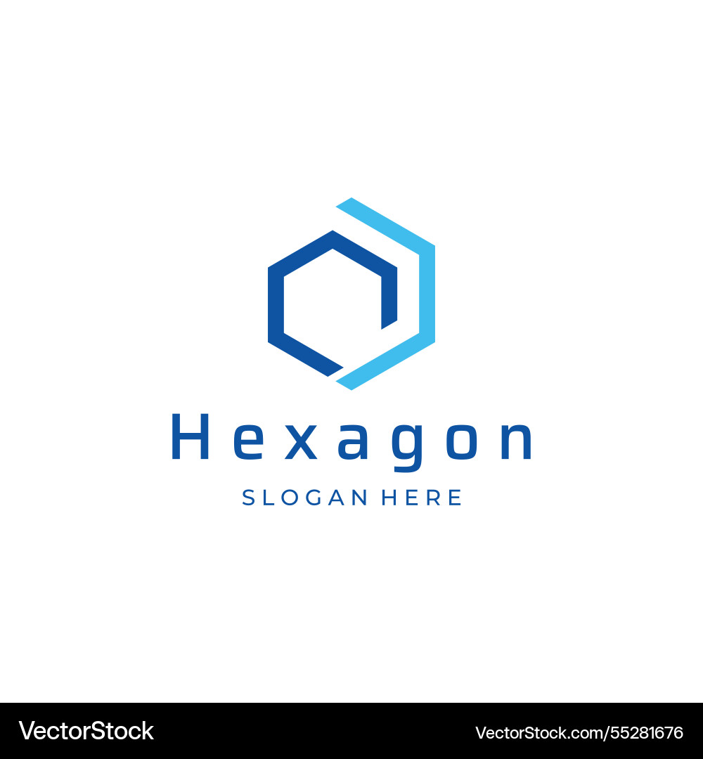 Creative and simple hexagon box or cube geometry Creative and simple hexagon box or cube geometry Vector Image