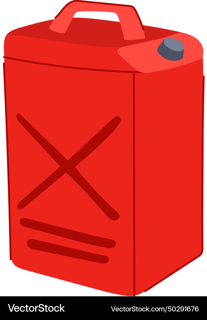 Ister fuel can metal cartoon Ister fuel can metal cartoon vector image