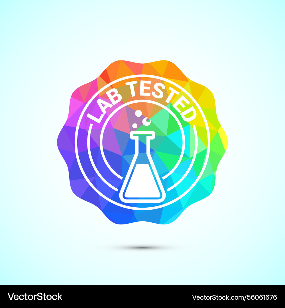 Lab tested icon laboratory testing product Lab tested icon laboratory testing product vector image