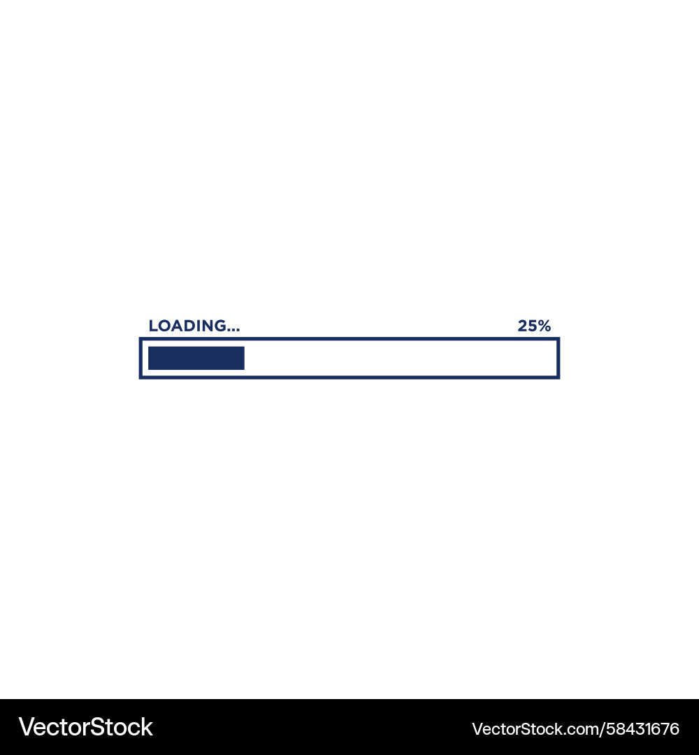 Loading progress bar icon template Loading progress bar icon template Vector Image
