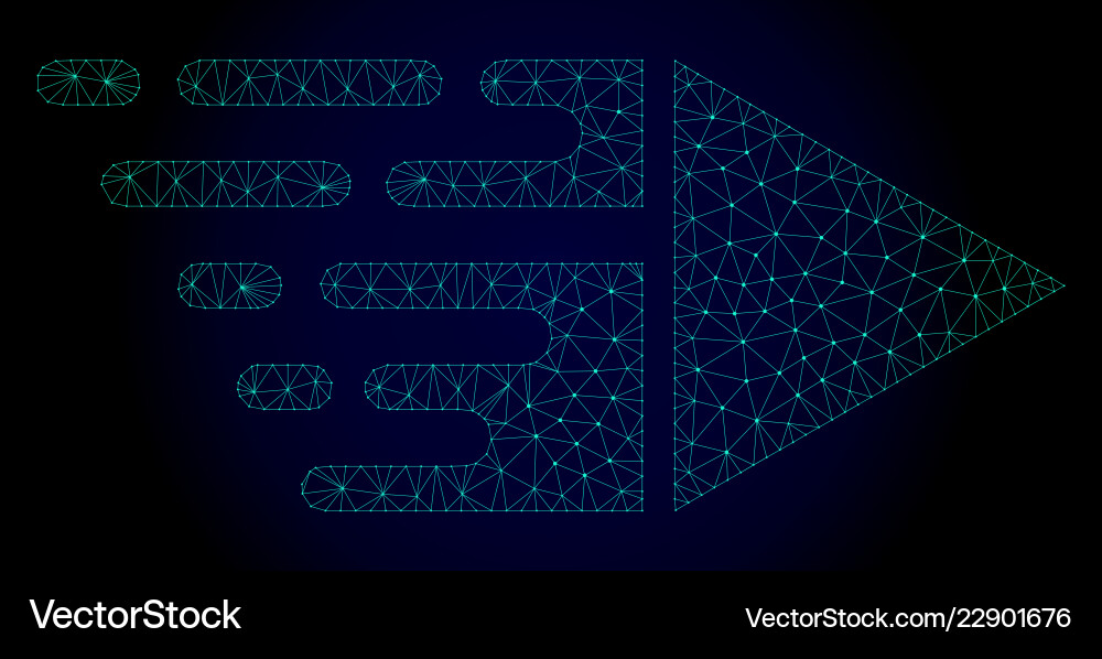 Motion polygonal frame mesh with fast Motion polygonal frame mesh with fast vector image