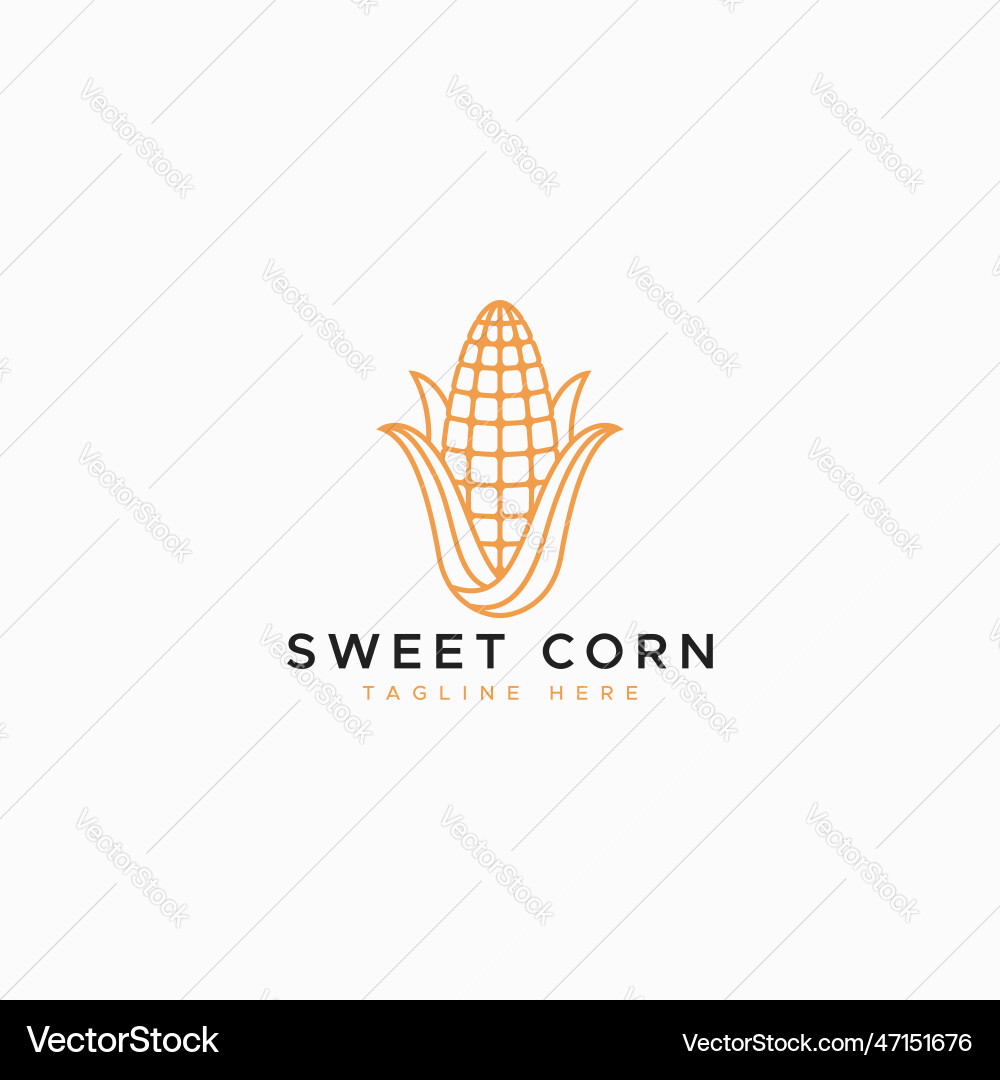 Süß Mais minimalistisches Logo Bio gesunde Lebensmittel Süß Mais minimalistisches Logo Bio gesunde Lebensmittel vektorbild