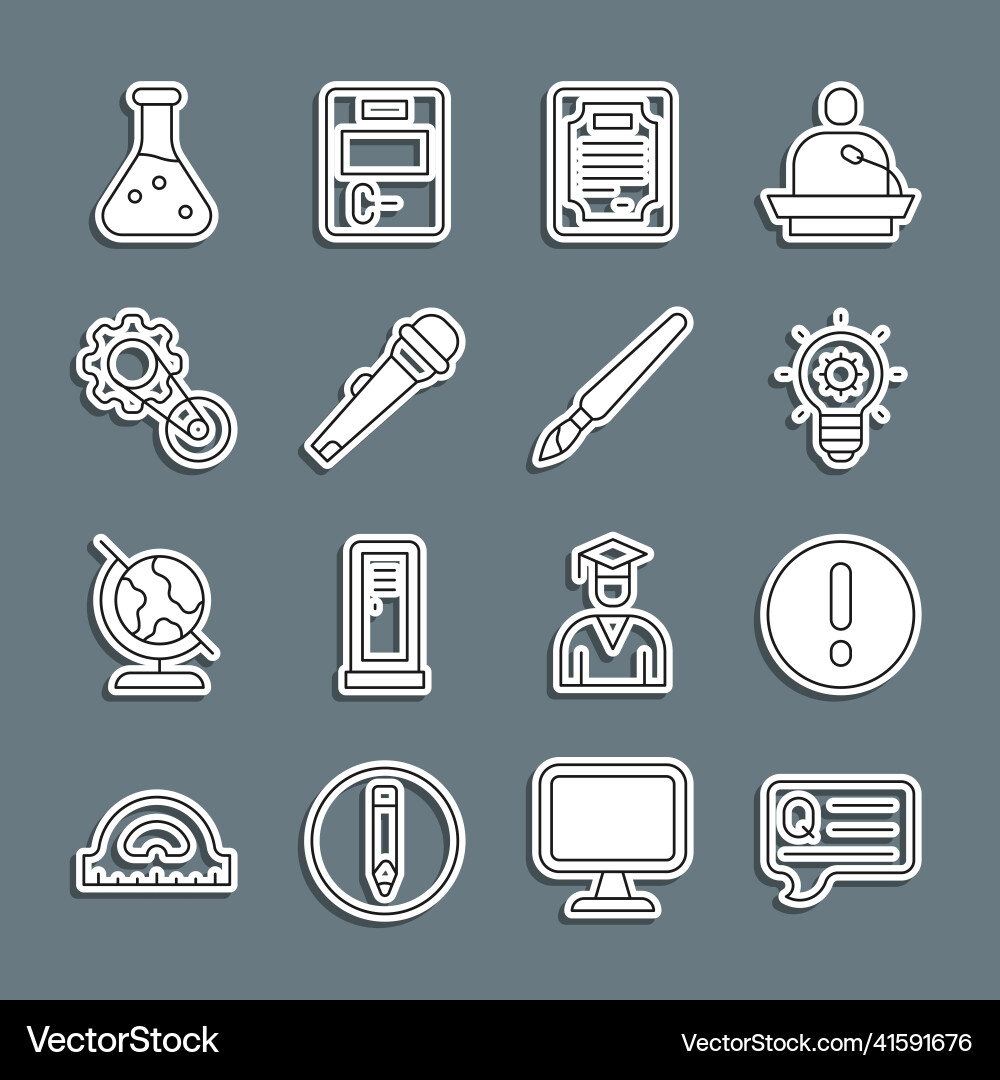 Set line speech bubbles with question Set line speech bubbles with question Vector Image