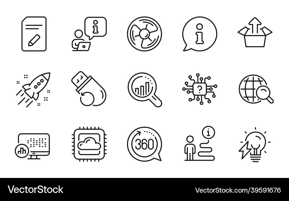 Technology Icon Set - Digital Tools vector image