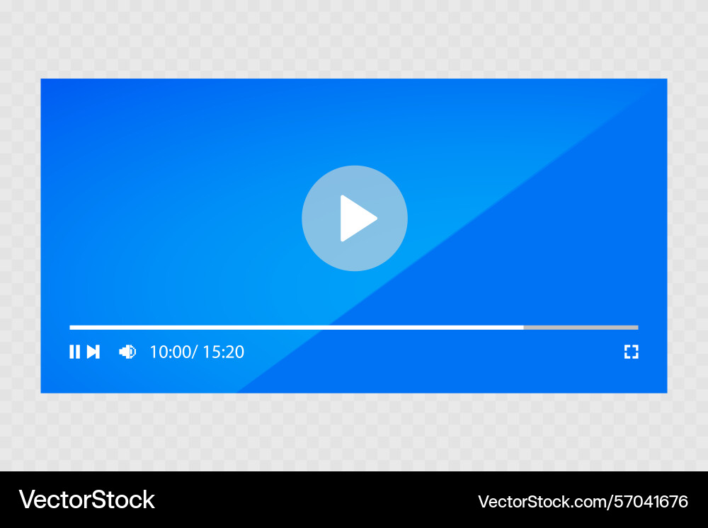Template video player for web and mobile apps Template video player for web and mobile apps vector image
