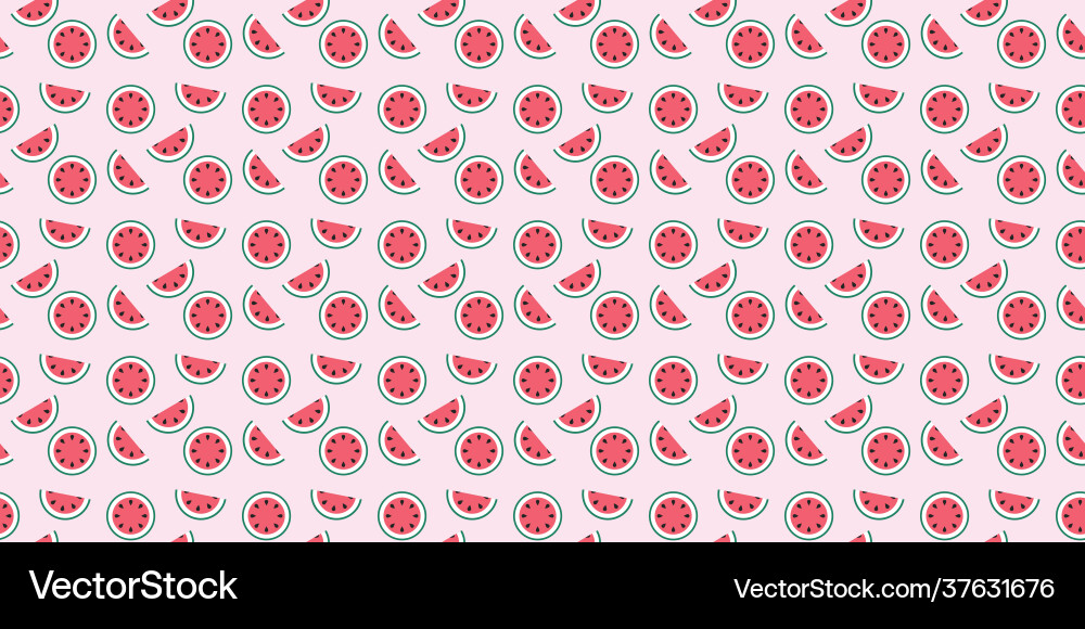 Watermelon seamless repeat pattern background Watermelon seamless repeat pattern background vector image