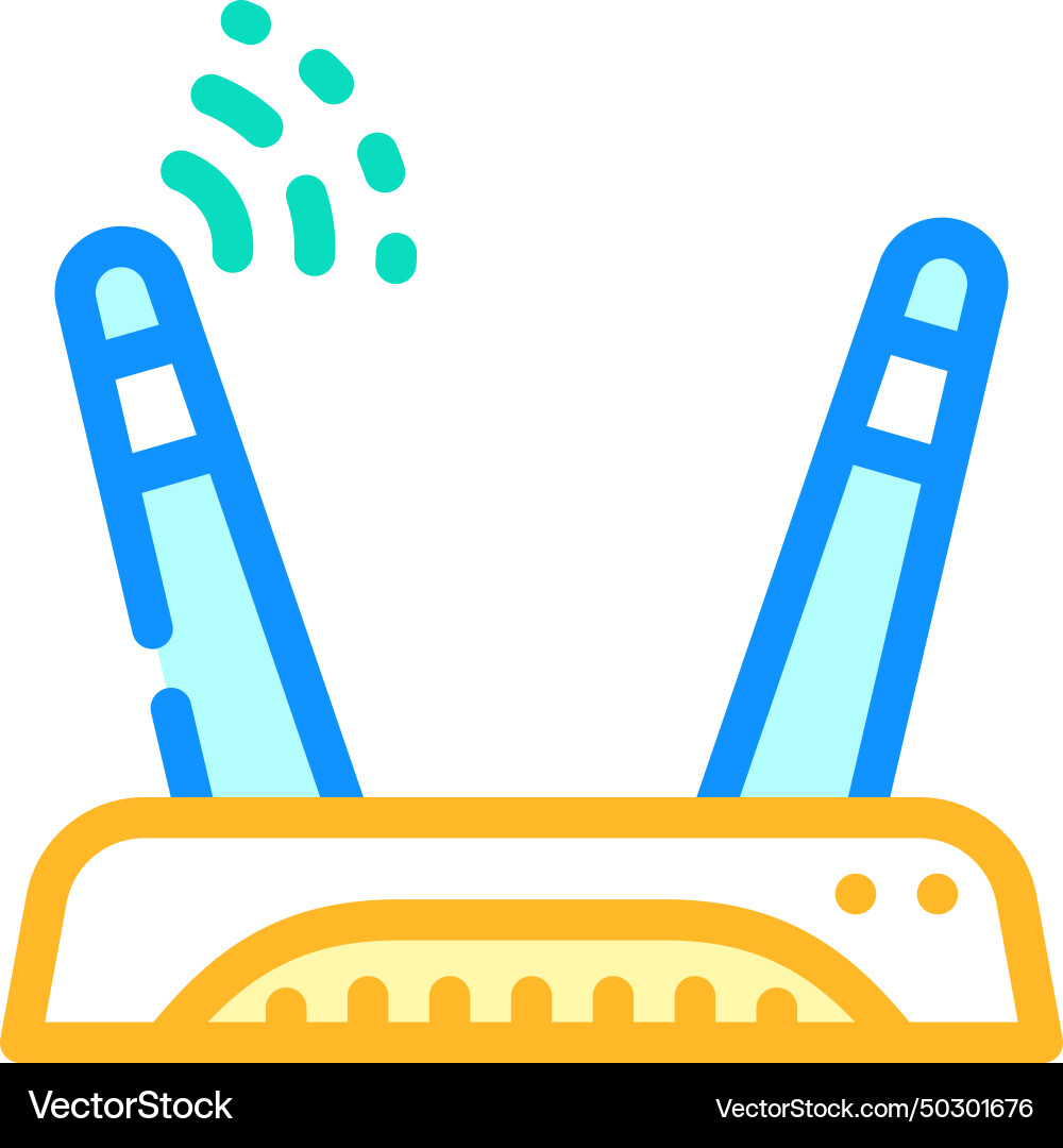Wireless setup repair computer color icon Wireless setup repair computer color icon vector image