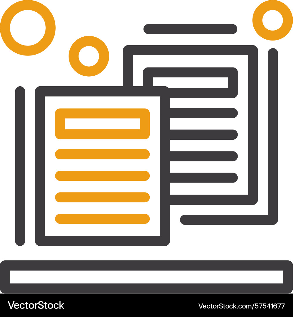 Duplicate content two color icon vector image