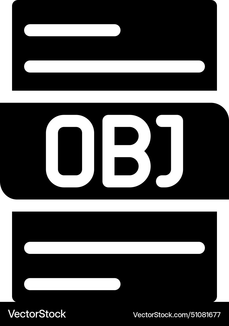File type format obj icons document extension File type format obj icons document extension vector image